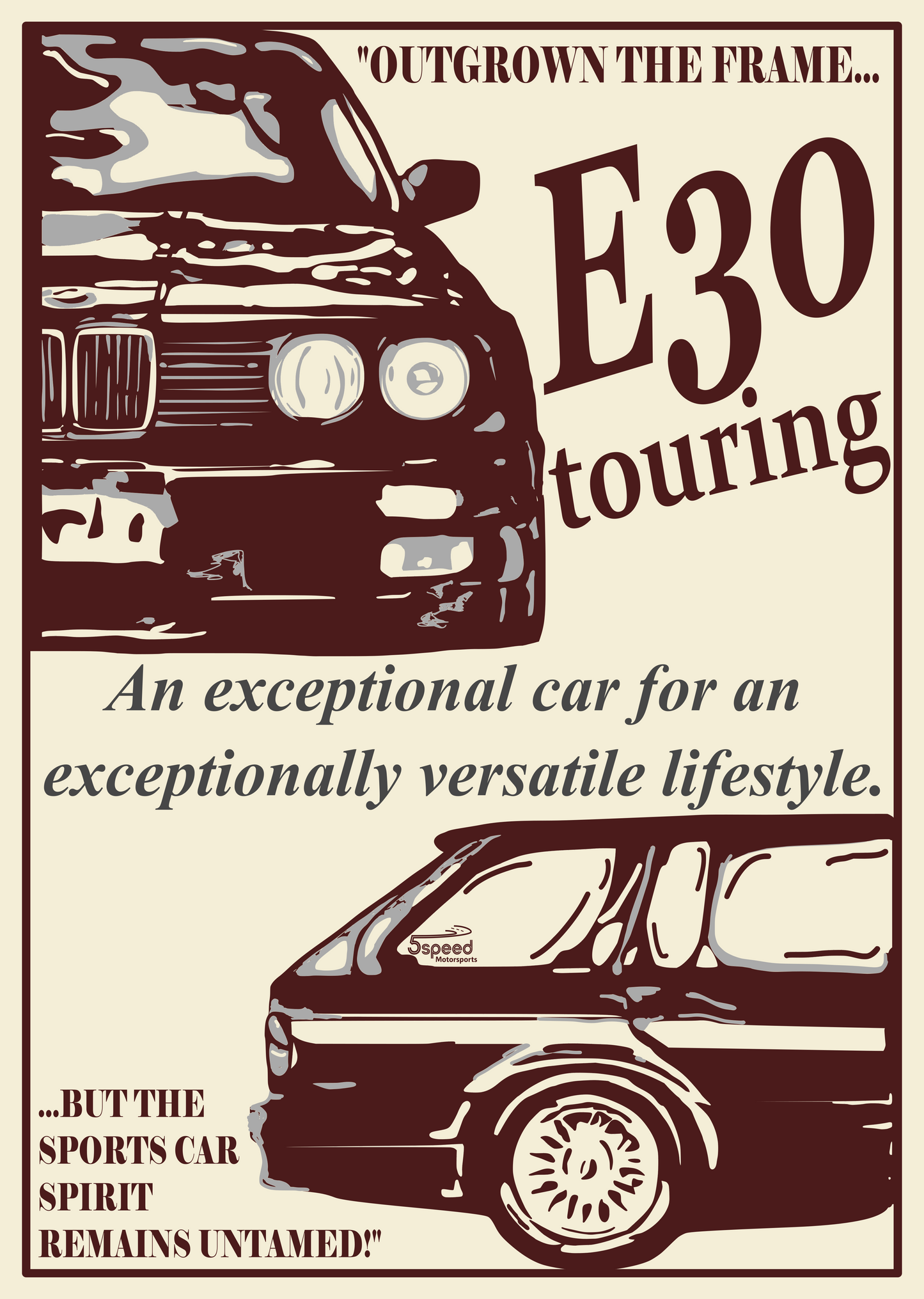 "E30 Touring" poster