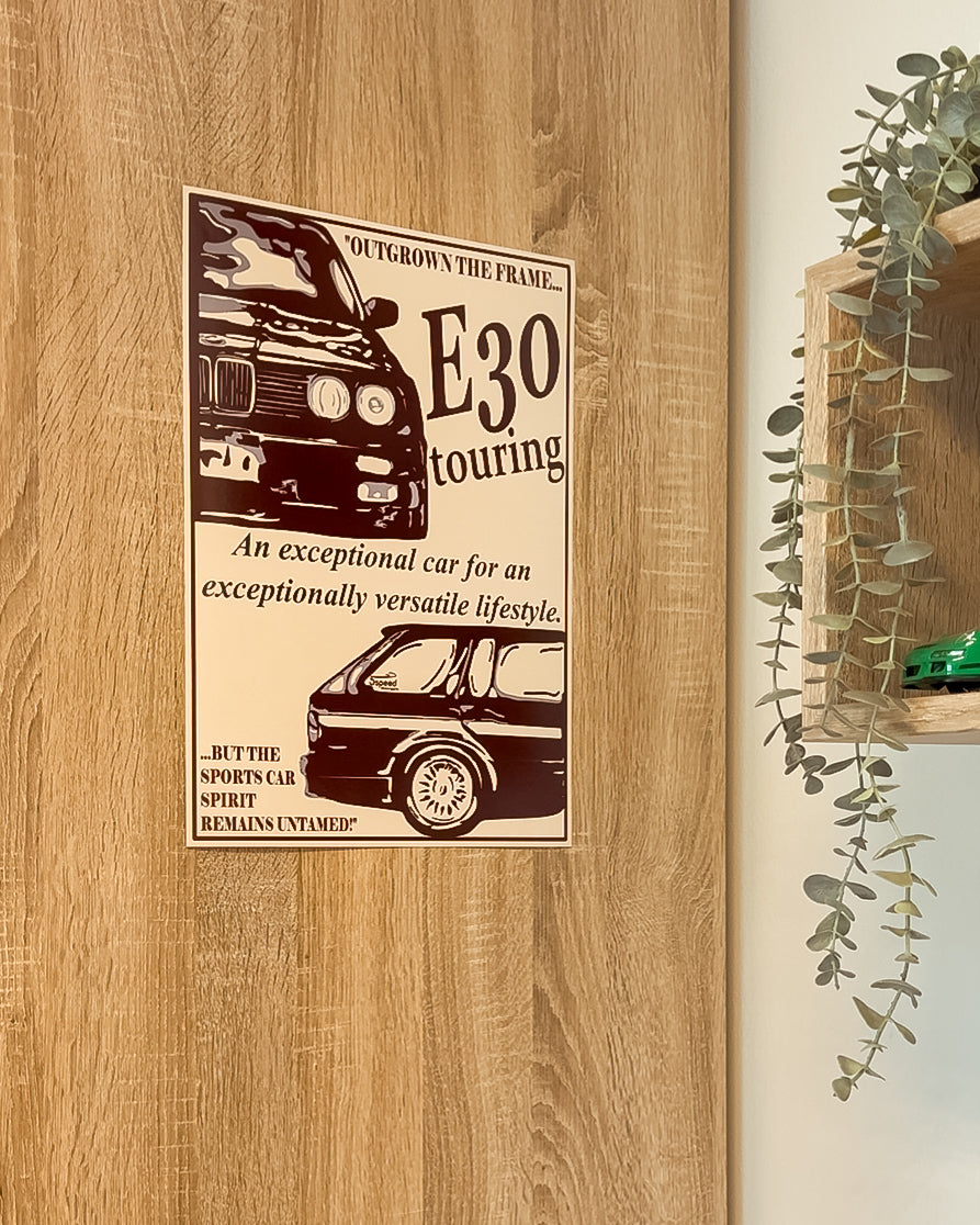 "E30 Touring" poster