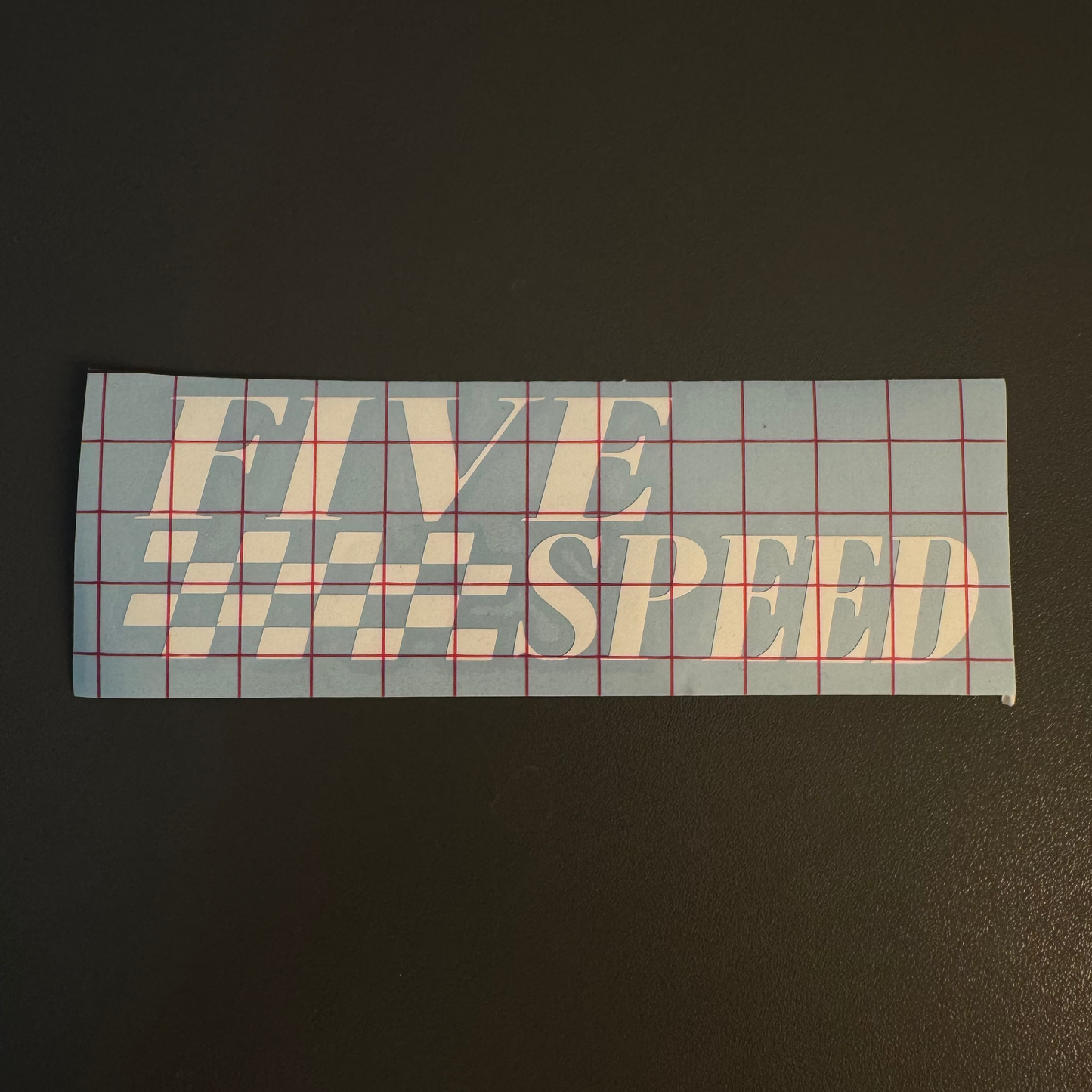 Five Speed Flag Decal